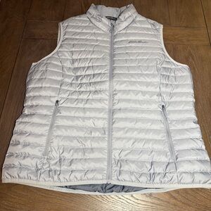 Eddie Bauer EB650 Down Puffer Vest Womens XL Gray Lightweight Hiking Outdoors